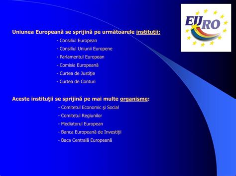 PPT INSTITU ŢIILE Uniunii Europene PowerPoint Presentation free