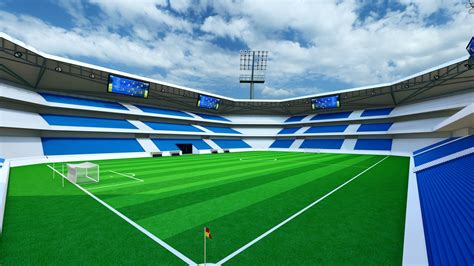 Artstation Football Soccer Stadium Pbr Low Poly Game Assets