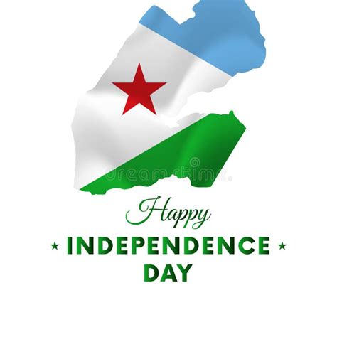 Djibouti Independence Day Patriotic Design. Stock Illustration