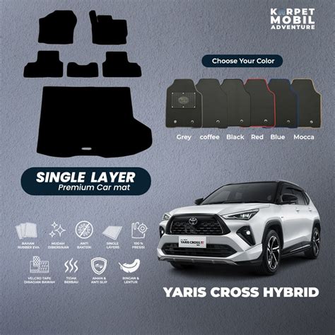 Jual Karpet Mobil Toyota Yaris Cross Hybrid Karpet Adventure Bahan Satu