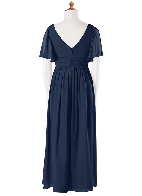 Dark Navy Azazie Temeka Jbd Junior Bridesmaid Dresses Azazie