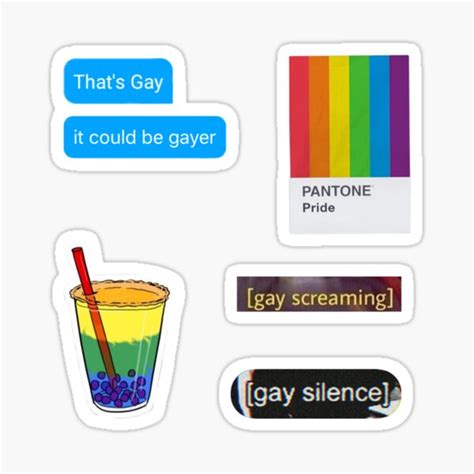 Gay Sticker Pack Sticker By Wishblue Redbubble