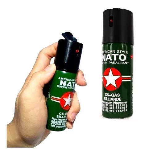 Gas Pimienta Mediano Ml Nato Spray Defensa Personal Cuotas Sin Inter S