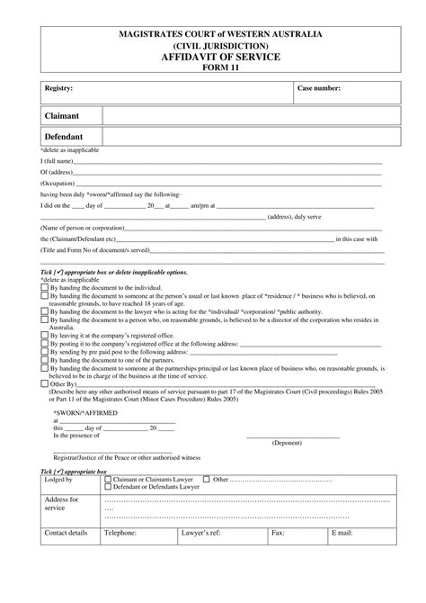 Free Printable Proof Of Service Form Templates Pdf And Word