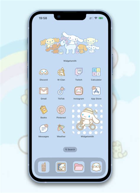 Cinnamoroll App Icons iOS - Light Blue Sanrio App Icons for iPhone