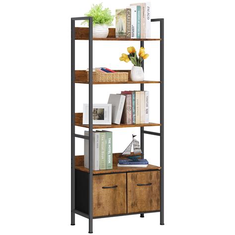 Buy LIANTRAL 5 Tier Bookshelf With Drawers Tall Bookcase With Shelves