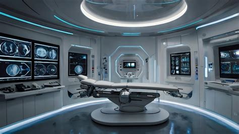 A Futuristic Hospital Room Equipped With Advanced Technology Offers A