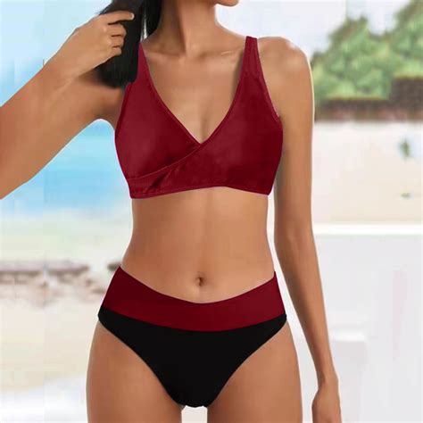 Dihao Bikini Set For Women Clearance Plus Size Women S New Split Swimsuit Sexy Casual High