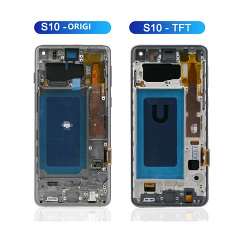 Blue TFT LCD Display Touch Screen Digitizer Frame For Samsung Galaxy