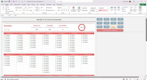 Monthly to Do List Excel Template, Monthly Checklist Excel Template, 12 Months to Do List Excel ...