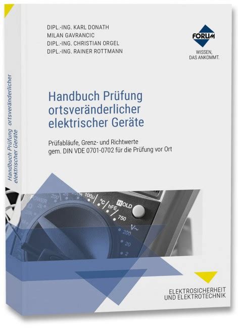 Handbuch Pr Fung Ortsver Nderlicher Elektrischer Ger Te B Cher Vde