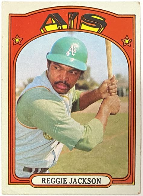 Reggie Jackson Topps Oakland Athletics Baseball Card Hof Kbk