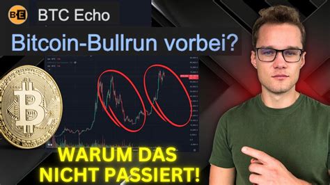 BITCOIN Marktupdate Schön langsam wir des brenzlig Warum der Bullrun