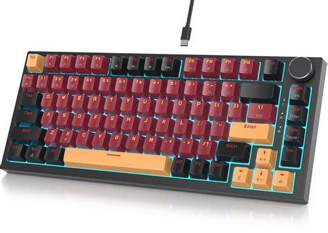 Fogruaden Wired Percent Hot Swappable Mechanical Keyboard Red Switch TKL Mechanical