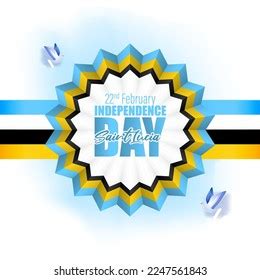 Vector Illustartion Saint Lucia Independence Day Stock Vector Royalty