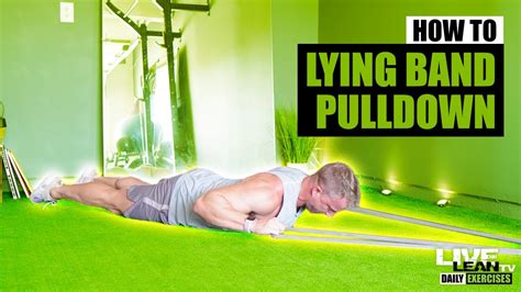 How To Prone Lying Resistance Band Lat Pulldown YouTube