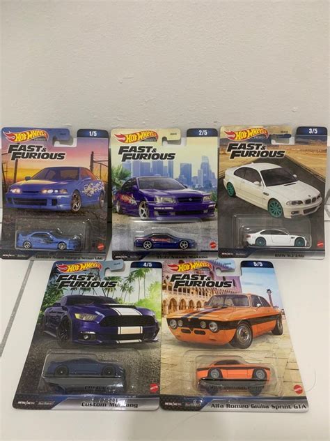 Hot Wheels Fast Furious Premium Set 5 Pcs Car Hobbies Toys Toys Games On Carousell