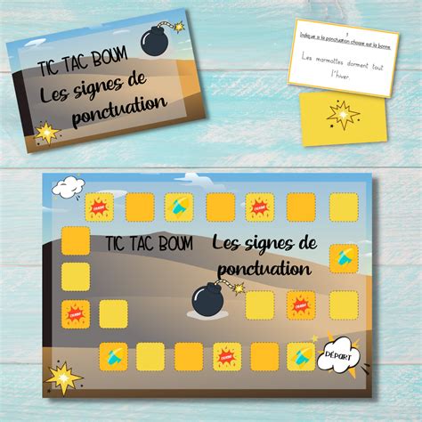 Tic Tac Boum Les Signes De Ponctuation Jeu De Plateau La Classe De