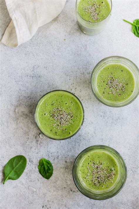 5 Ingredient Healthy Breakfast Green Smoothie Recipe Choosing Chia