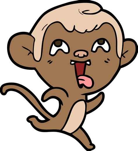 crazy cartoon monkey 12479618 Vector Art at Vecteezy