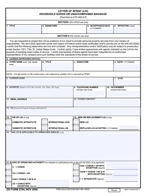 Download Dd 2784 Fillable Form