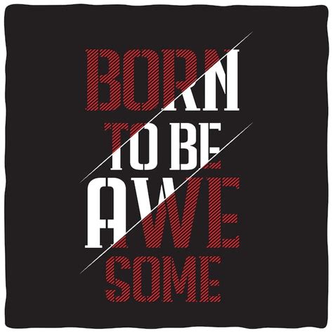 Premium Vector | Free vector born to be lettering tshirt