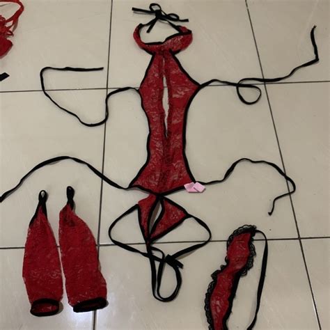 Jual Lingerie Baju Sexy Suster Merah Model Ikat Shopee Indonesia
