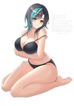 Rindo Chihaya Hololive Hololive Dev Is Artist Request 1girl Bikini Breasts Huge Breasts