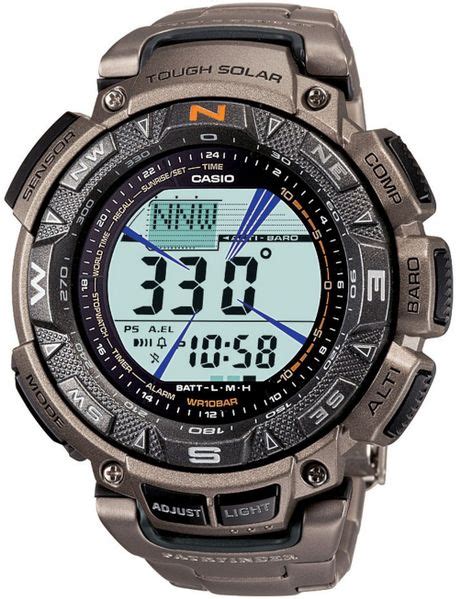 G-shock Casio Digital Lcd Pathfinder Titanium Bracelet Watch Pag240T-7 ...