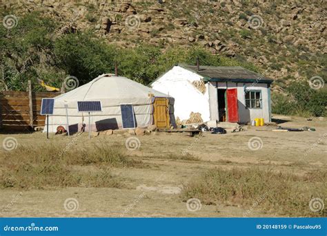 Traditional Houses In Mongolia Royalty Free Stock Images - Image: 20148159