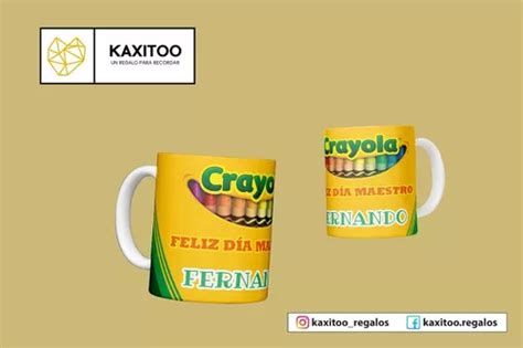 Taza D A Del Maestro Crayola Regalo Meses Sin Intereses