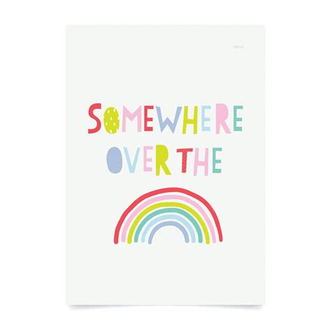 Somewhere Over the Rainbow Art Print Kids Poster - Etsy