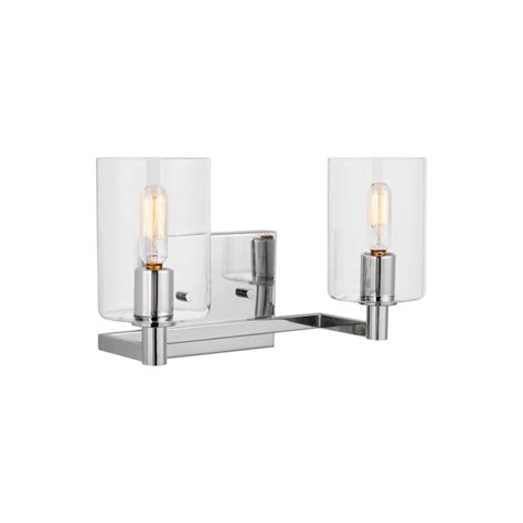 Generation Lighting Fullton 1425 In 2 Light Chrome Led Moderncontemporary Vanity Light In The