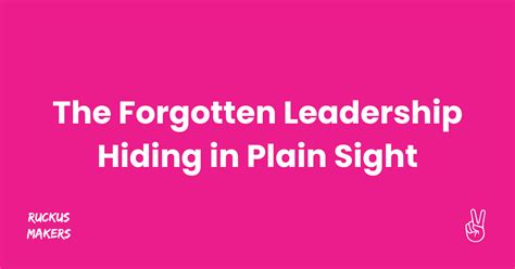 The Forgotten Leadership Hack That's Hiding in Plain Sight 👀