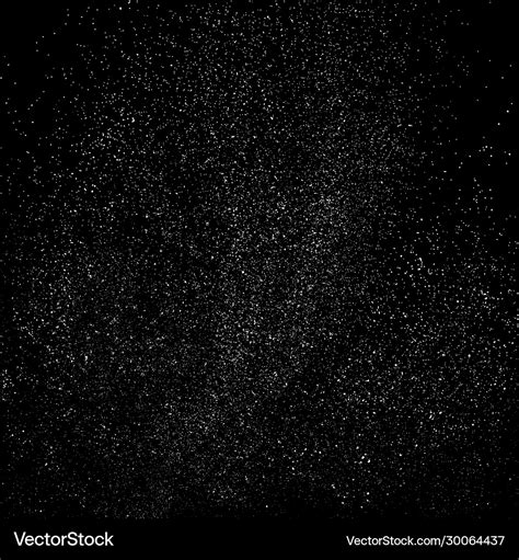 White grainy texture isolated on black background Vector Image