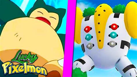 Minecraft LUCKY PIXELMON SNORLAX LVL100 Vs REGIGIGAS LVL100 BATALHA