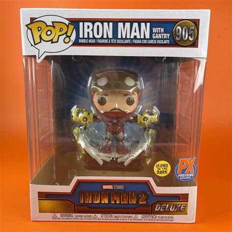 Funko Pop Iron Man Mkiv With Gantry Glow In The Dark Deluxe Iron Man