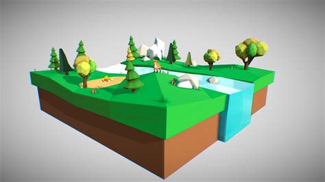 Low Poly World 3d Model By Luovamake Cfc2971 Sketchfab