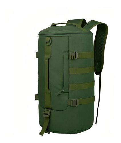 Mochila Masculina Saco Lona Estilo Militar Impermeavel Resistente A Água Multifunções Dia A Dia