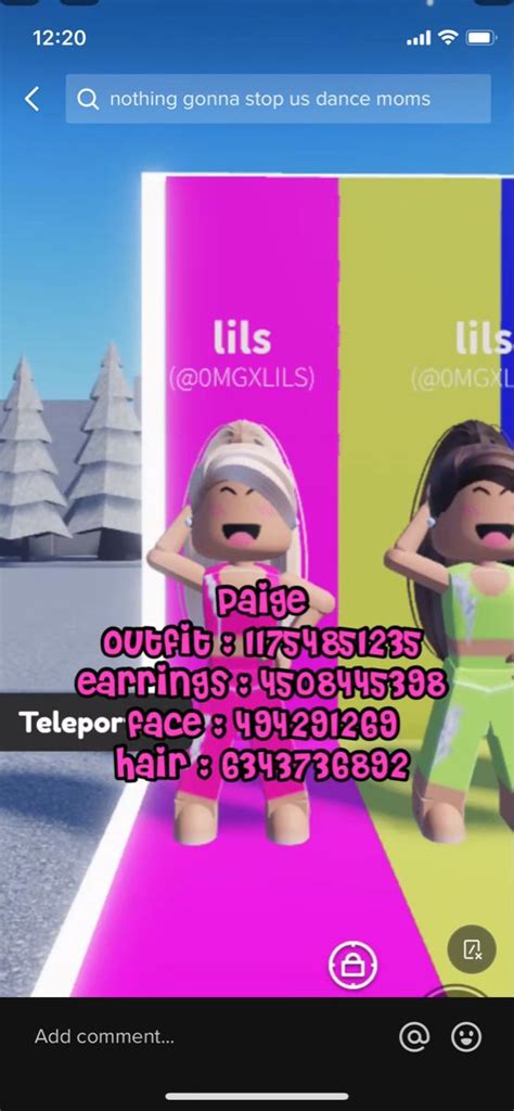 Pin By Katy Kicker On Roblox Dance Moms Fits And Song Codes🏖️ Dance