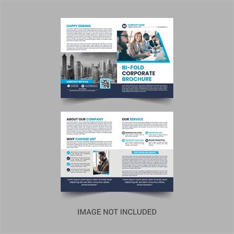 Premium Vector Bi Fold Brochure Design Vector