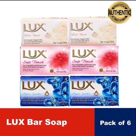 Lux Bar Soap Pack Of 6 Pack 80g Each Lazada Ph