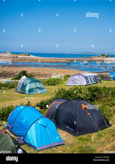 Camping, Isles of Scilly Stock Photo - Alamy