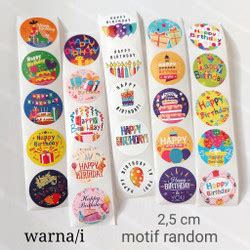 Jual Cetak Sticker Bulat Ulang Tahun Birthday Sticker Birthday Gift