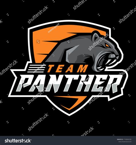 panther esport vector logo design stock vector royalty