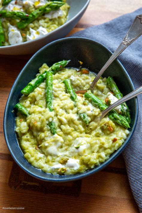 Risotto Mit Erbsenp Ree Und Gr Nem Spargel Madame Cuisine