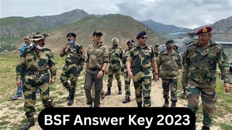 BSF HC RO RM Answer Key 2023 Check Marks Score Card And File