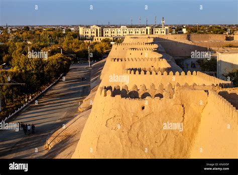 The Old City Walls Of Khiva Uzbekistan Stock Photo Alamy