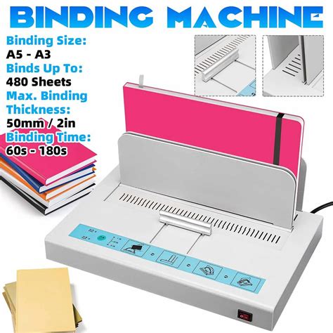 220V Automatic Hot Melt Binding Machine A3 A4 A5 Book Envelope Electric