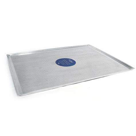 Vague Aluminium Perforated Rectangular Oven Tray 60 Cm X 80 Cm Silver